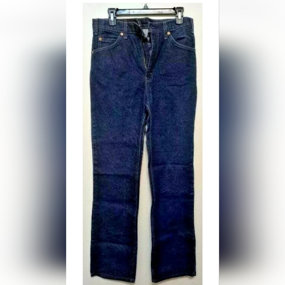 Vintage 1990's Levis 517 Boot Cut Dark Wash Jeans Men’s Size 33x34 Orange Tab
